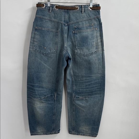 NEW We the Free Moxie Mid Rise Barrel Relaxed Jeans Button Fly Size 29 - Picture 8 of 10